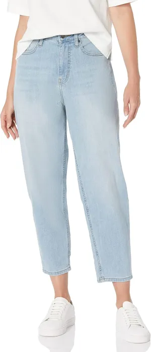Amazon Essentials Women's High-Rise Relaxed Leg Tapered Ankle Jean