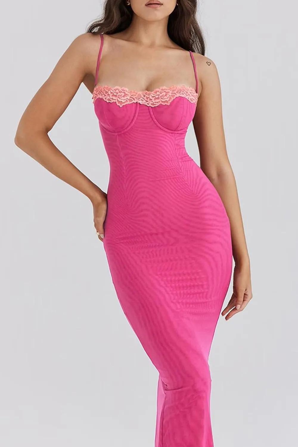 CHYRII Women 2025 Summer Spaghetti Straps Floral Maxi Dress Bodycon Party Wedding Guest Dress