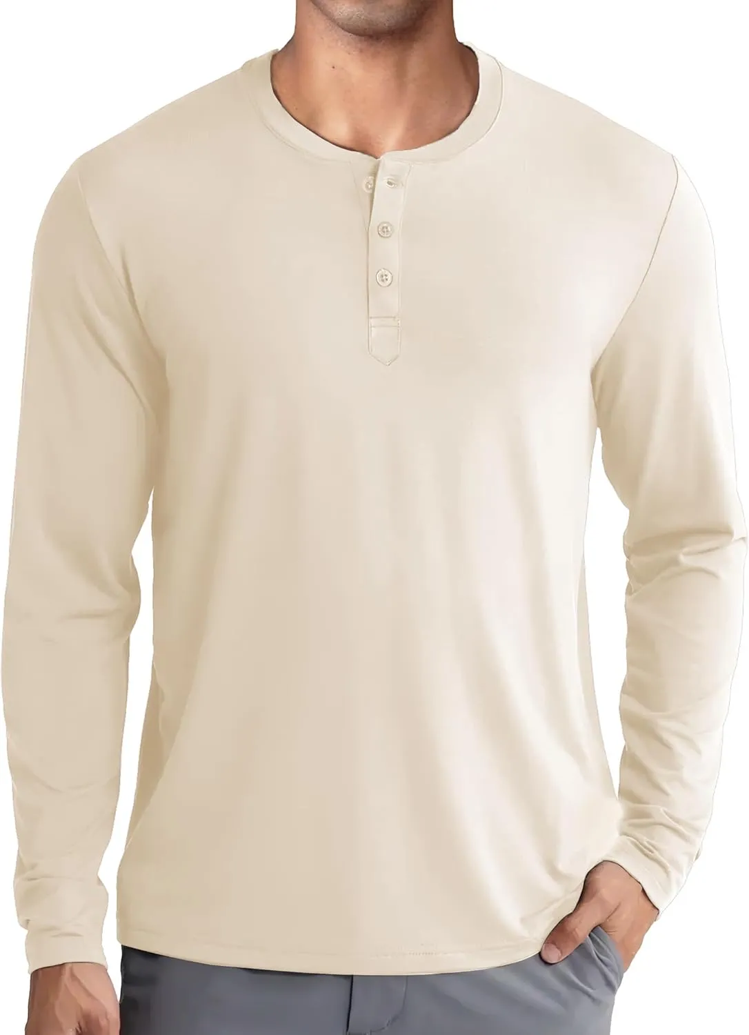 COOFANDY Men's Henley Shirts Long Sleeve Fashion Casual Tee Basic Lightweight T-Shirt