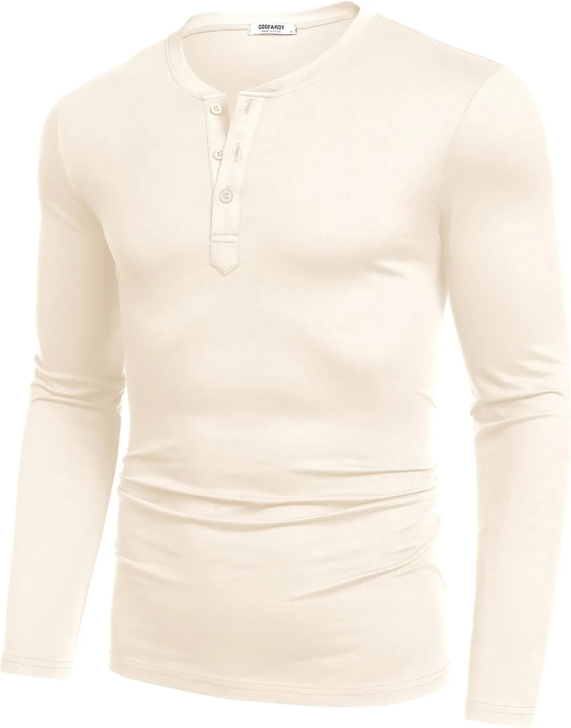 COOFANDY Men's Henley Shirts Long Sleeve Fashion Casual Tee Basic Lightweight T-Shirt