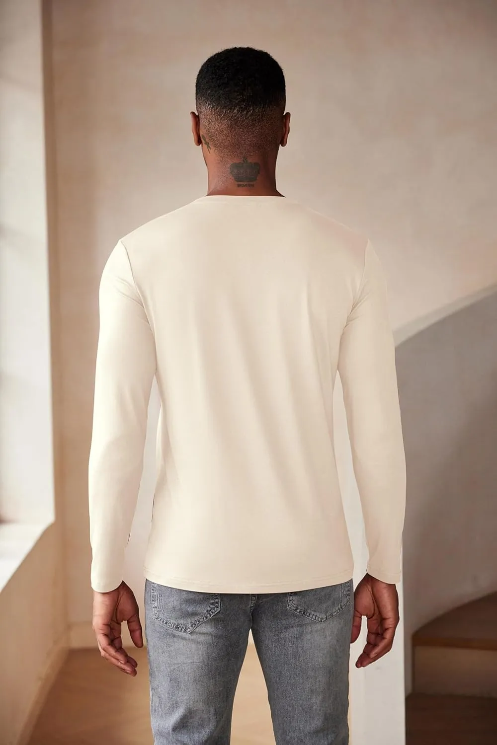 COOFANDY Men's Henley Shirts Long Sleeve Fashion Casual Tee Basic Lightweight T-Shirt