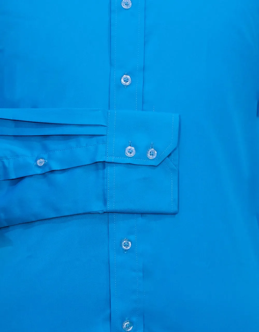 Deep Sky Blue Button Down Collar Shirt