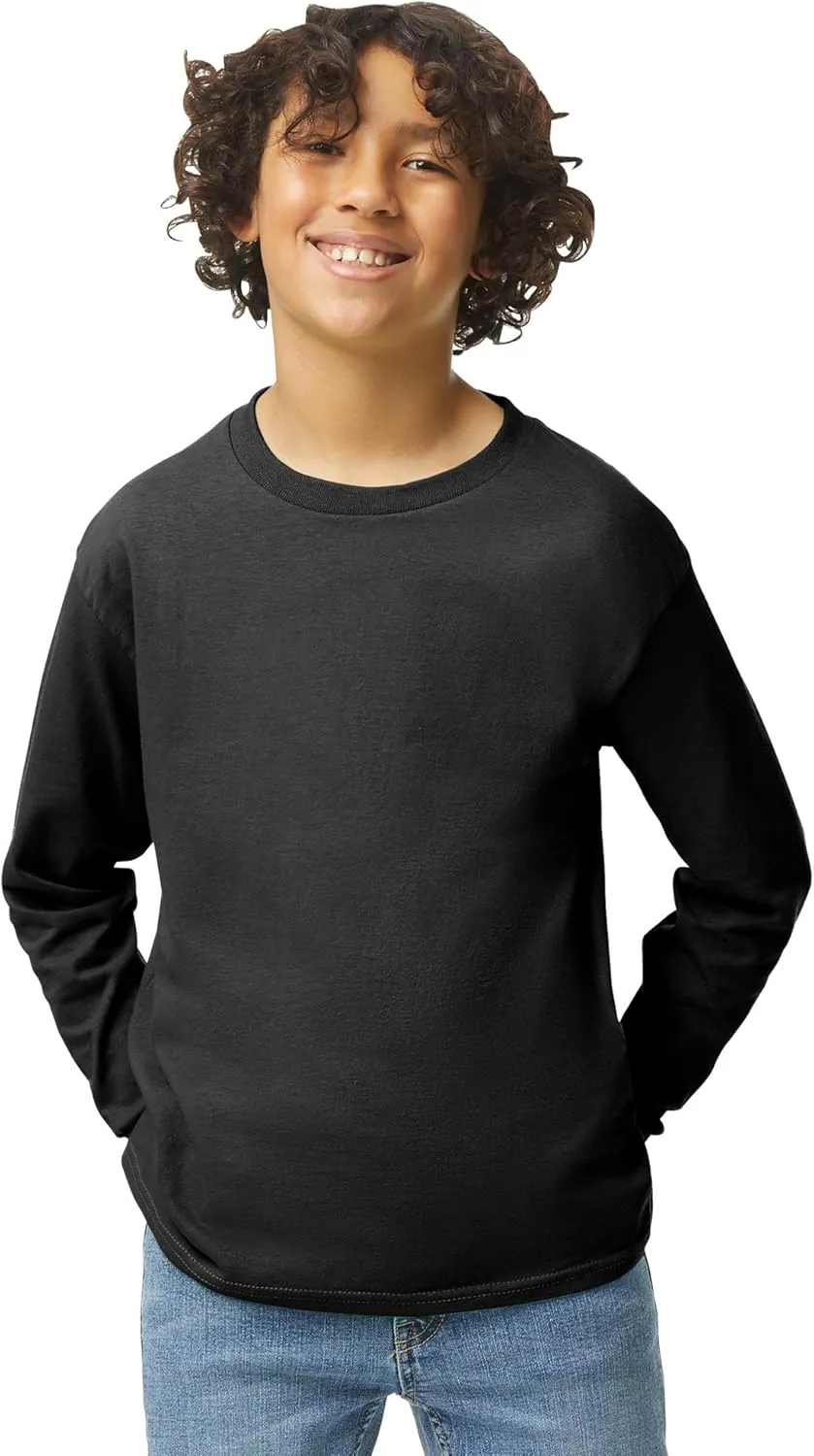 Gildan Youth Ultra Cotton Long Sleeve T-Shirt, Style G2400B, 2-Pack