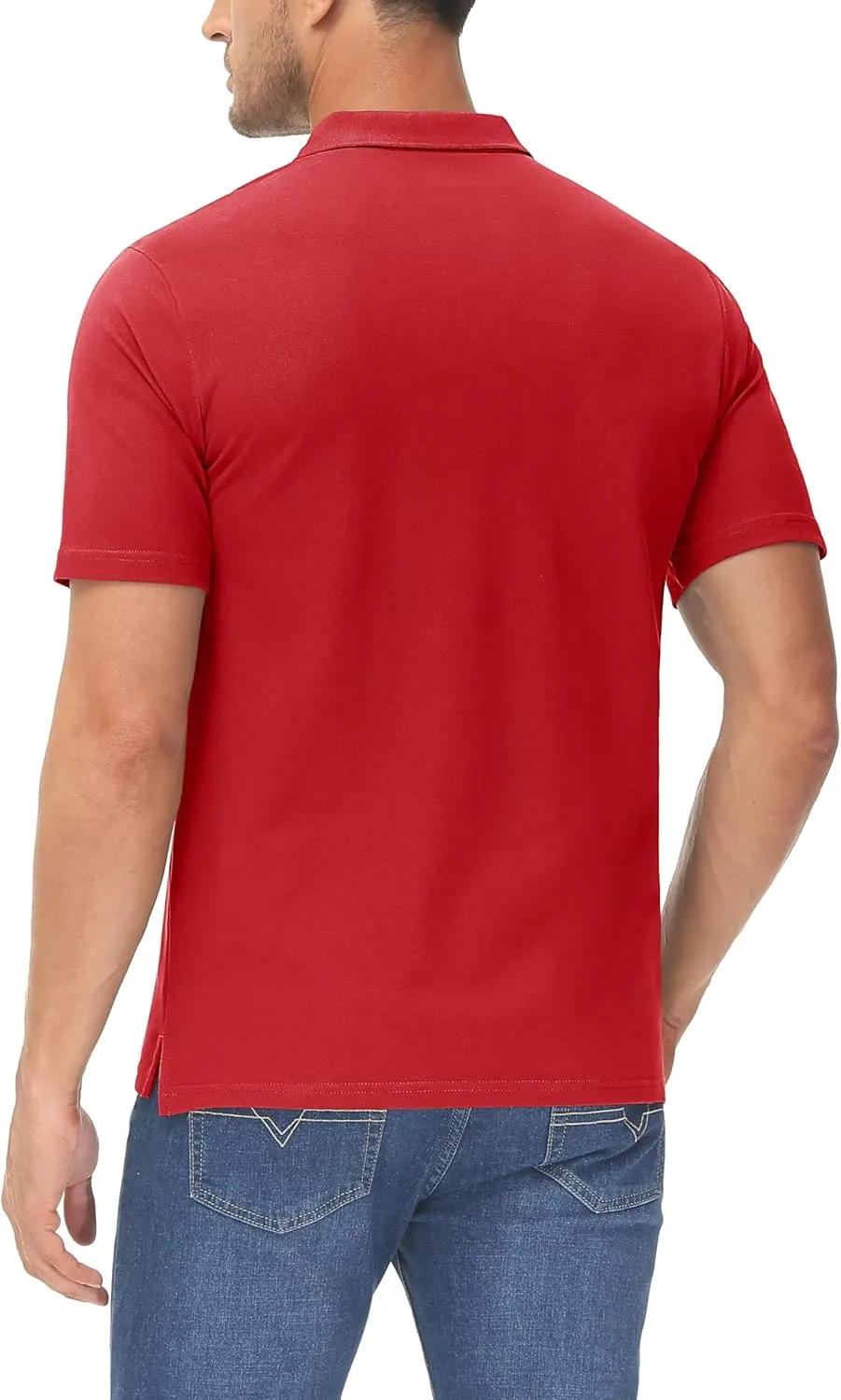 MAGCOMSEN Mens Polo Shirt Short Sleeve Golf Polo Shirt Cotton Pique Tennis Polo Shirt Lightweight Casual Shirt