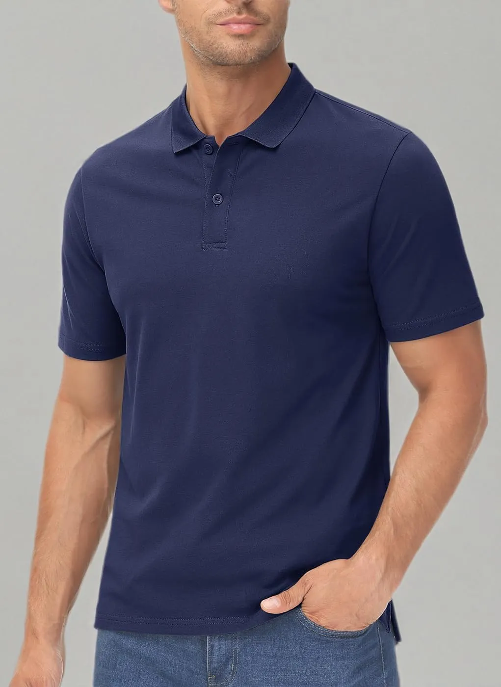 MAGCOMSEN Mens Polo Shirt Short Sleeve Golf Polo Shirt Cotton Pique Tennis Polo Shirt Lightweight Casual Shirt