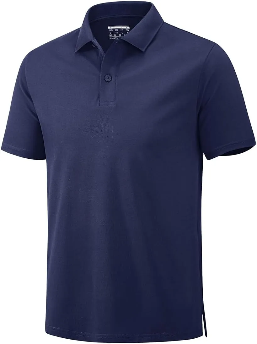 MAGCOMSEN Mens Polo Shirt Short Sleeve Golf Polo Shirt Cotton Pique Tennis Polo Shirt Lightweight Casual Shirt