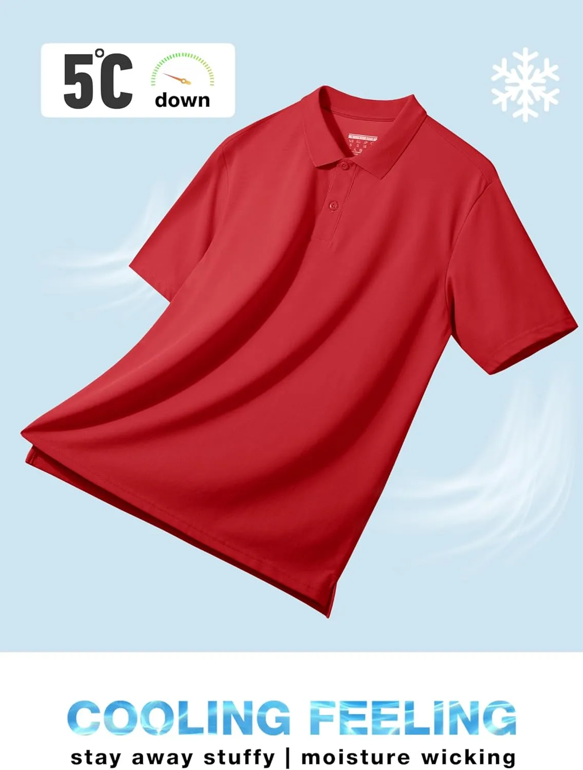 MAGCOMSEN Mens Polo Shirt Short Sleeve Golf Polo Shirt Cotton Pique Tennis Polo Shirt Lightweight Casual Shirt