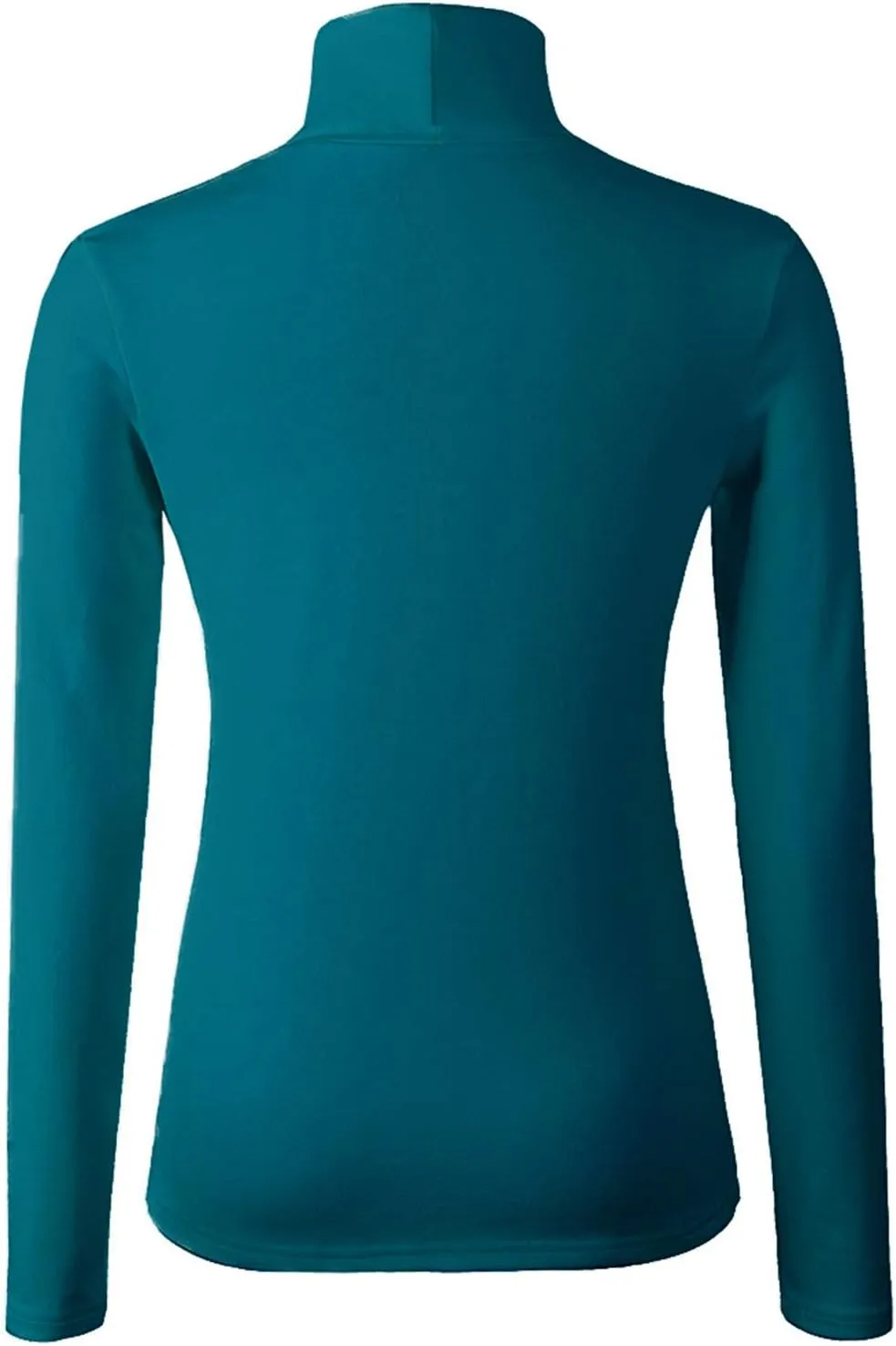Women's Basic Long Sleeve Turtleneck T-Shirt Solid Casual Slim Cotton Top Base Layers
