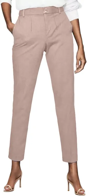 Womens Dress Pants High Stretch Straight Leg Black Pants for Work Business Casual with Pockets