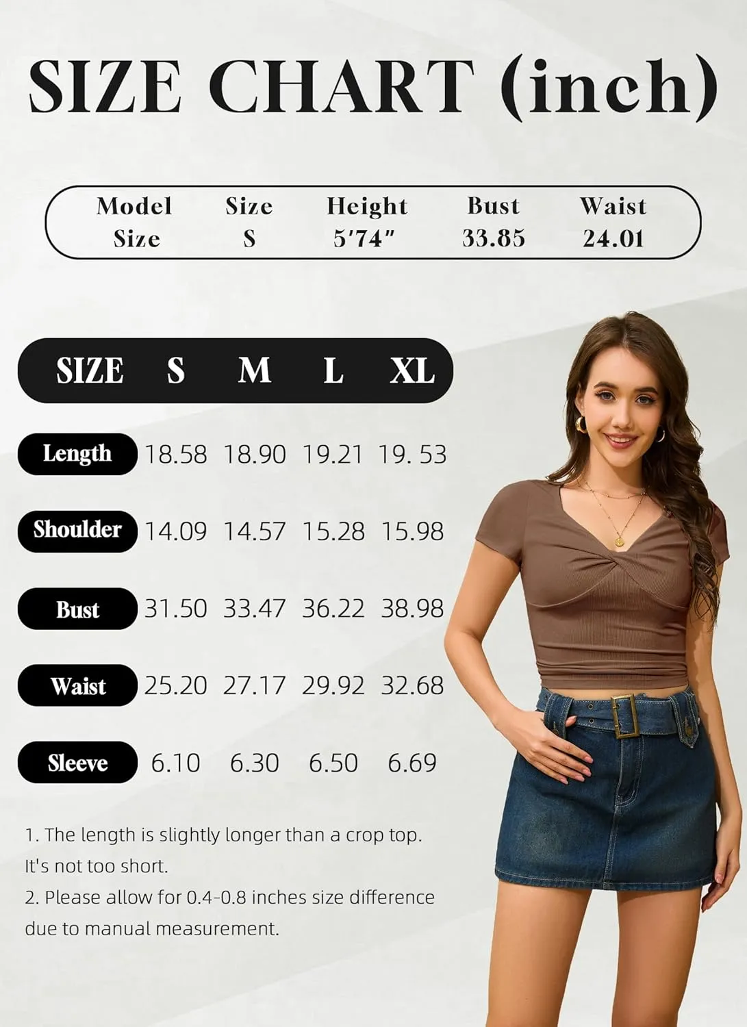 Womens Summer Cute Crop Tops Sweetheart V Neck Causal Short Sleeve T Shirts Twist Knot Going Out Y2K Clothes