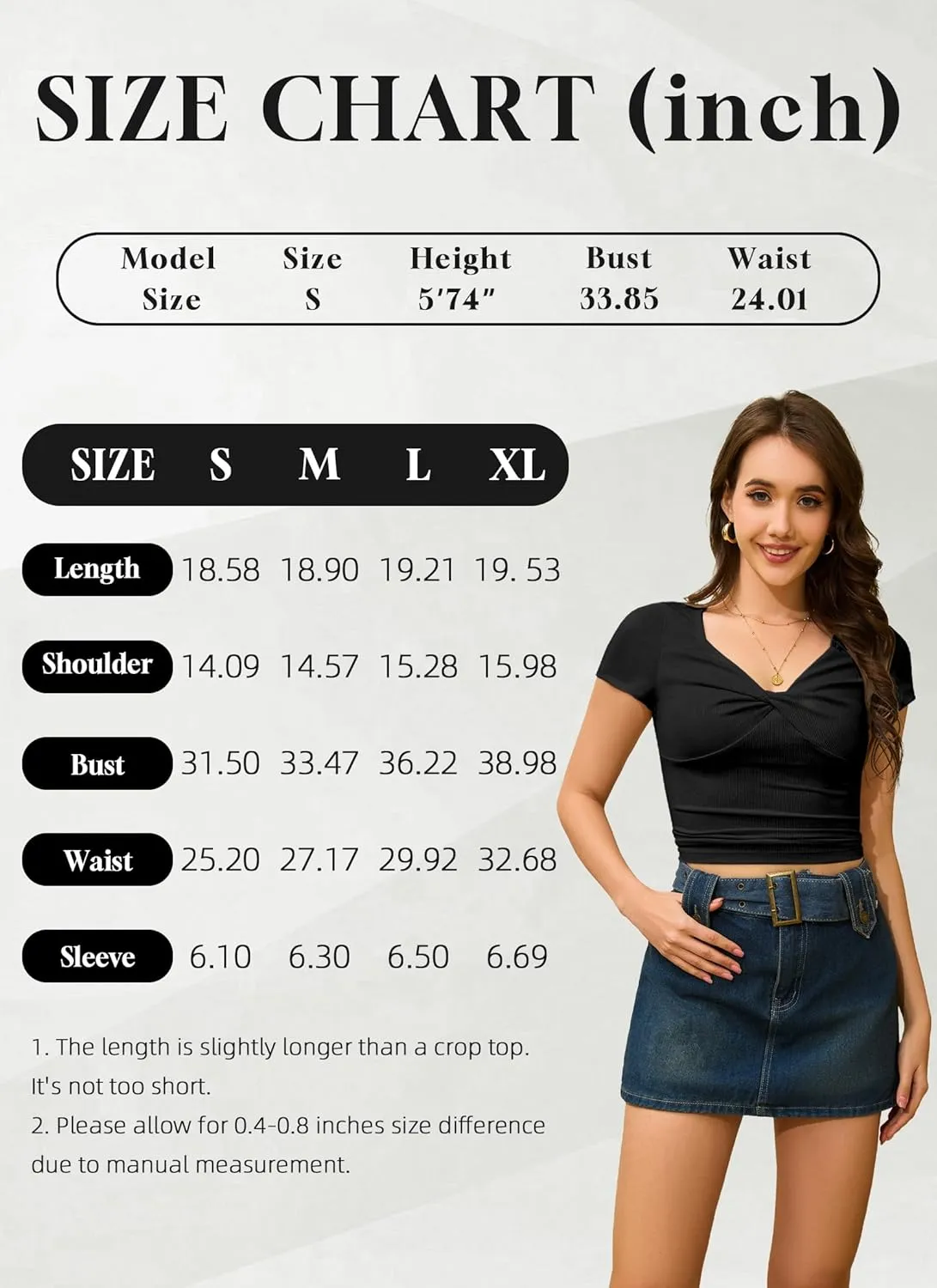 Womens Summer Cute Crop Tops Sweetheart V Neck Causal Short Sleeve T Shirts Twist Knot Going Out Y2K Clothes