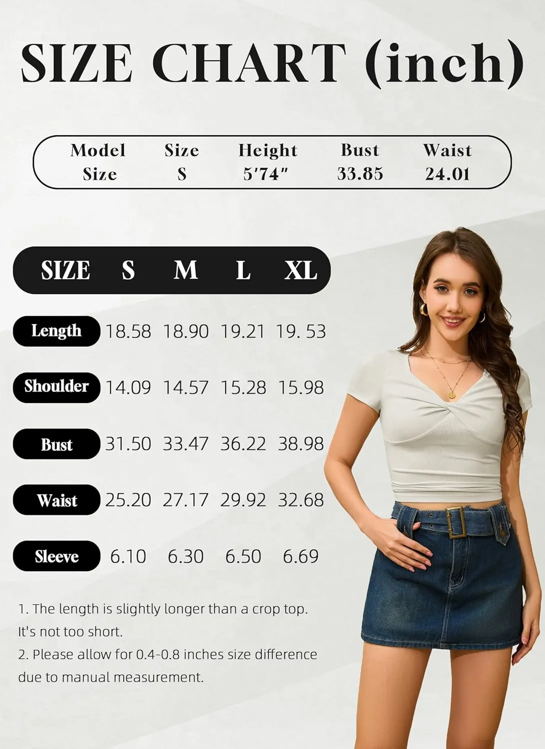 Womens Summer Cute Crop Tops Sweetheart V Neck Causal Short Sleeve T Shirts Twist Knot Going Out Y2K Clothes