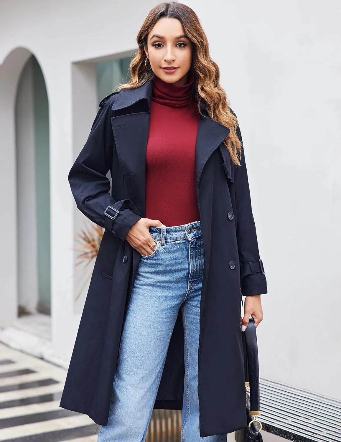 Zeagoo Womens Turtleneck Long Sleeve Shirts Soft Thermal Underwear Fall Fashion 2024 Tight Basic Layer Tops